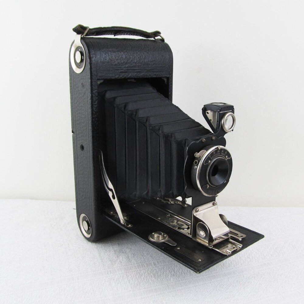 Vintage Seneca trio Folding Scout 3A bellows camera, antique film camera